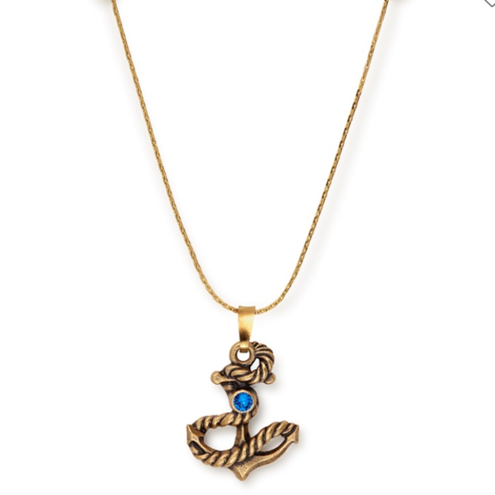 Anchor III Charm Necklace